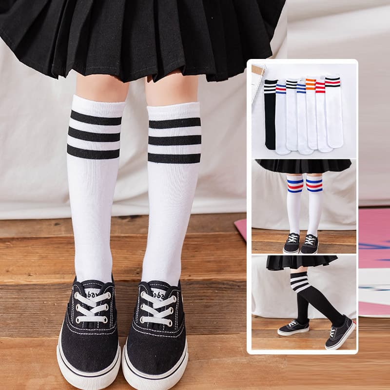 Children's Long Tube Socks Football Dance Performance Baby High Tube over Knee Socks Breathable Sweat Absorbent Sport Socks