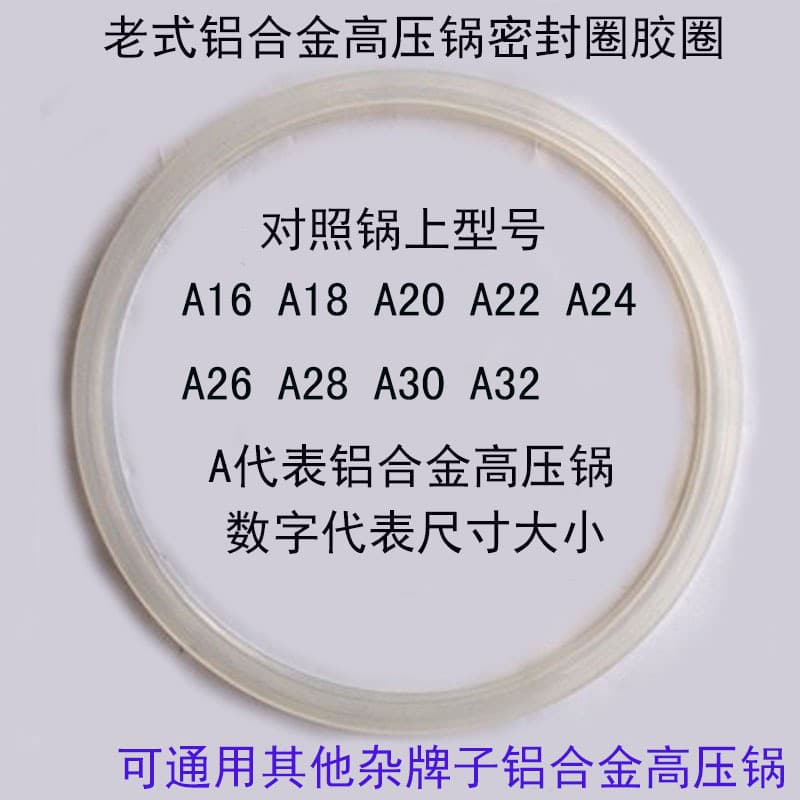 Aluminum Alloy Pressure Cooker Sealing Ring Silicone Gasket Pressure Cooker Accessory Rubber Ring Compatible with Hongshuangxi, Aiqiwang, Sanxing