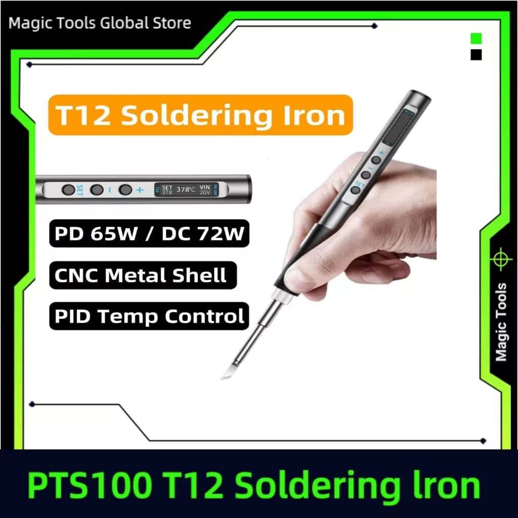 T12 Smart Soldering Iron Portable Handheld Small Soldering Iron Type-C Powered PD