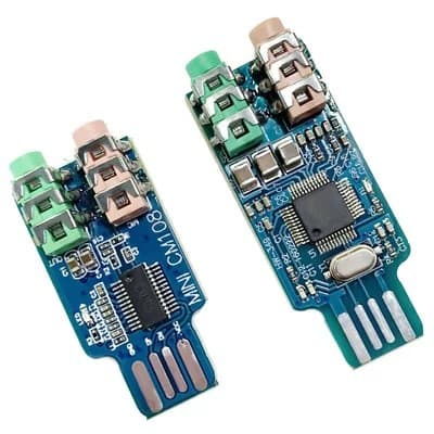 Driver-Free USB Sound Card External Sound Card Module for Laptop CM108 USB Sound Card Chip