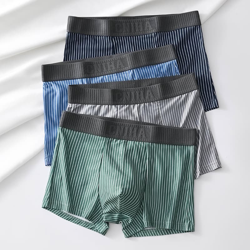 Men's Breathable Boxer Briefs, Trendy Sports Youth Four-Corner Shorts, Thin Style