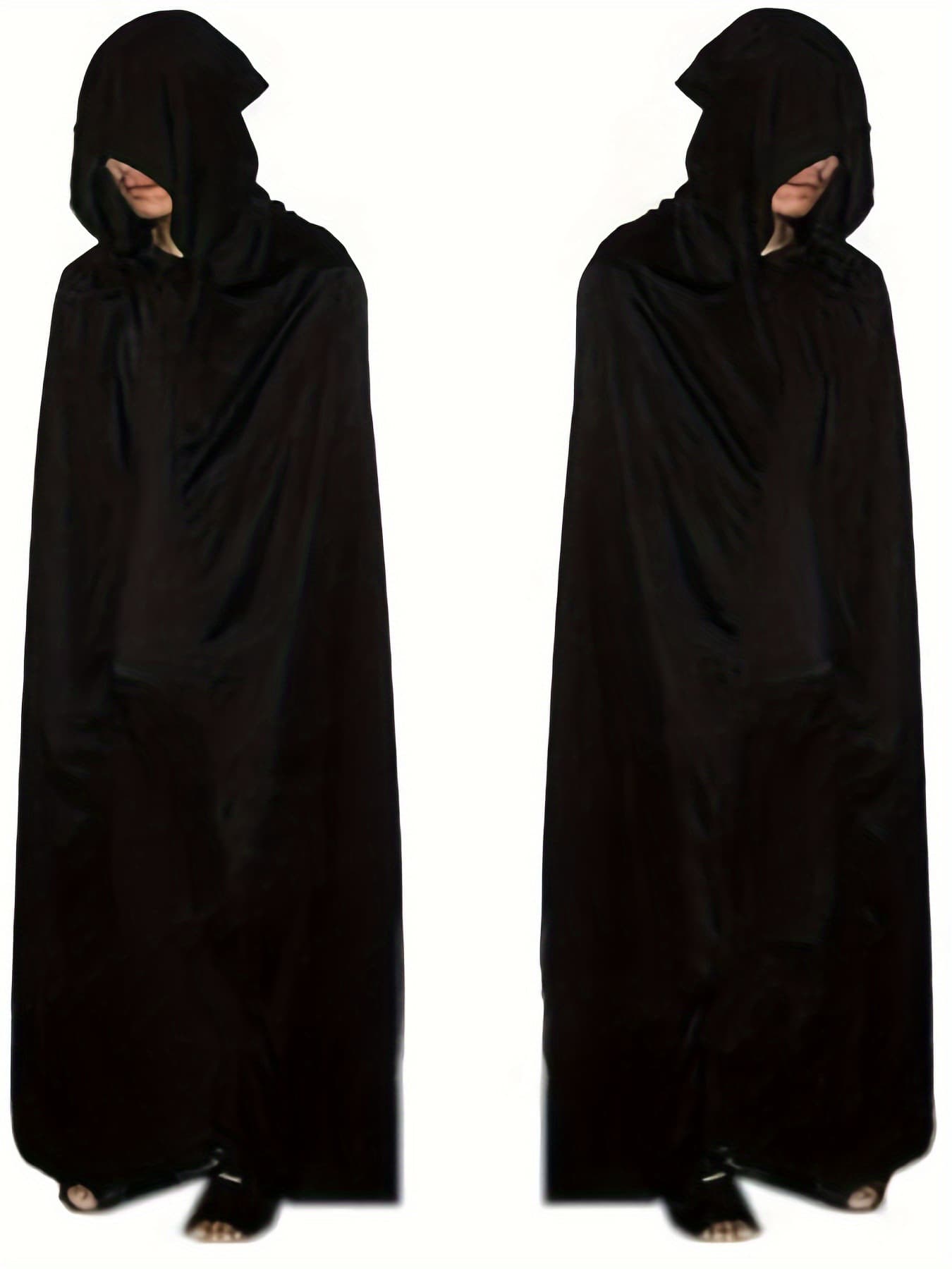 2025 New Cross-border Drop Shipping Black Hooded Cloak Adult Horror Black Hooded Cloak Cross-border Drop Shipping
