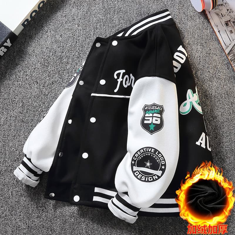 Boys Spring/Autumn Casual Jacket 2026 New Fall Style for Middle and Older Boys Baseball Jacket Streetwear