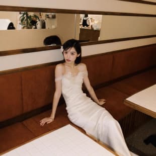 Bride Morning Robe Wedding Toast Dress 2026 New Style Advanced Sense One-Shoulder White Engagement Dress 1 to 3 Days Delivery