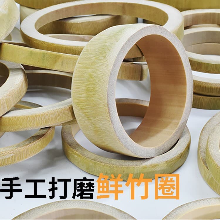 Bamboo Rolling Rings for Kindergarten and Primary School Students Interactive Throwing and Rolling Rings Natural Fresh Decorative Bamboo Rings