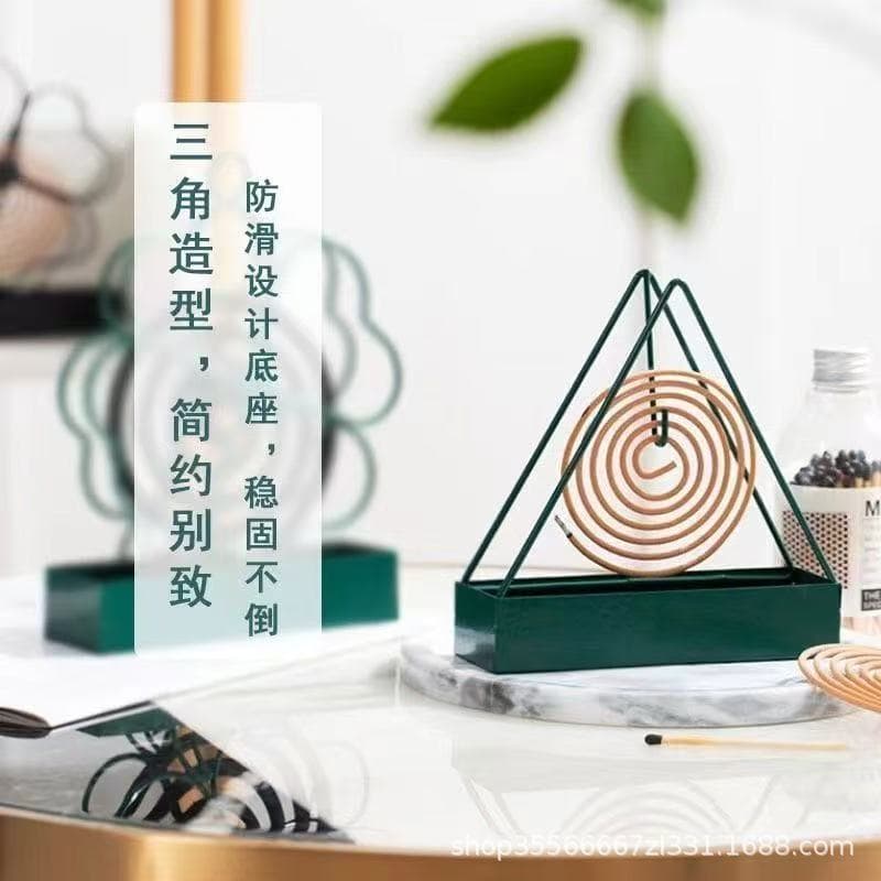 Household Creative Plastic Incense Holder, Mosquito Coil Stand Tray with Ash Catcher for Aromatherapy