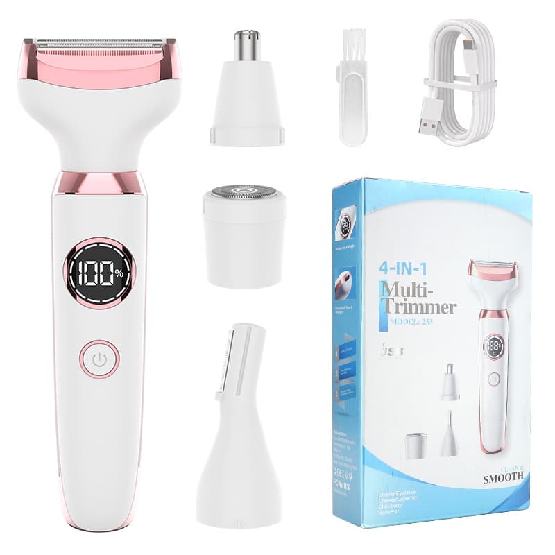 New Cross-Border Women's Hair Trimmer 4-in-1 Multifunctional Electric Epilator Full Body Hair Trimmer Eyebrow Trimmer Nose Hair Trimmer