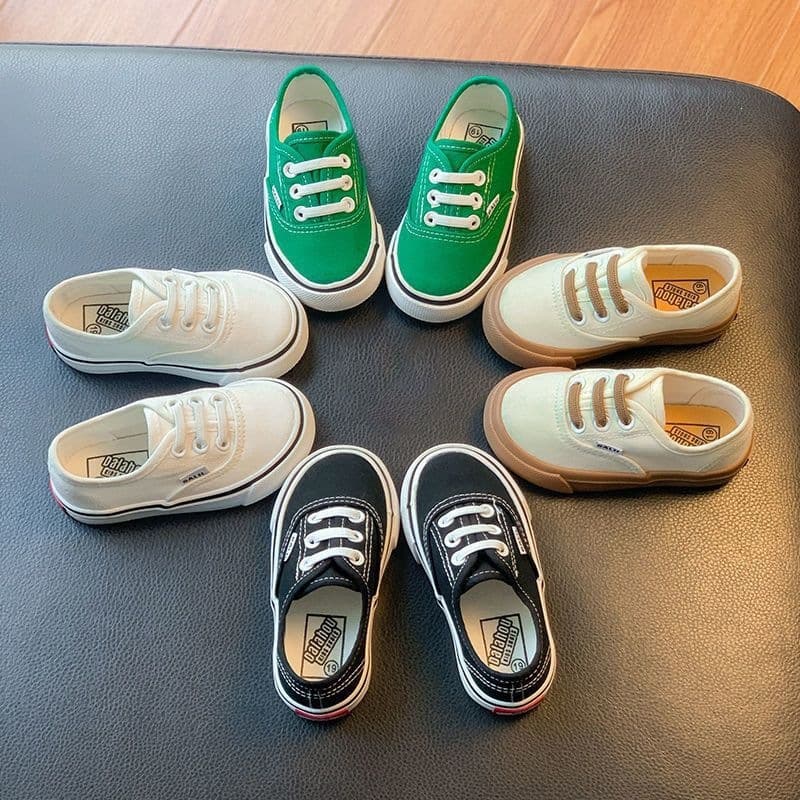 Baby Canvas Shoes Spring Autumn New Korean Style Kids Slip-on Casual Shoes Boys Girls Student White Shoes Trendy