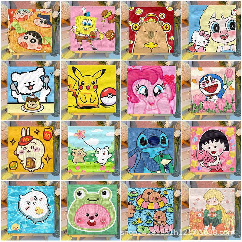 20*20 Cross-border Diamond Painting DIY Anime Cartoon Handmade Diamond Sticker Dot Diamond Painting Bedroom and Living Room Decorative Painting