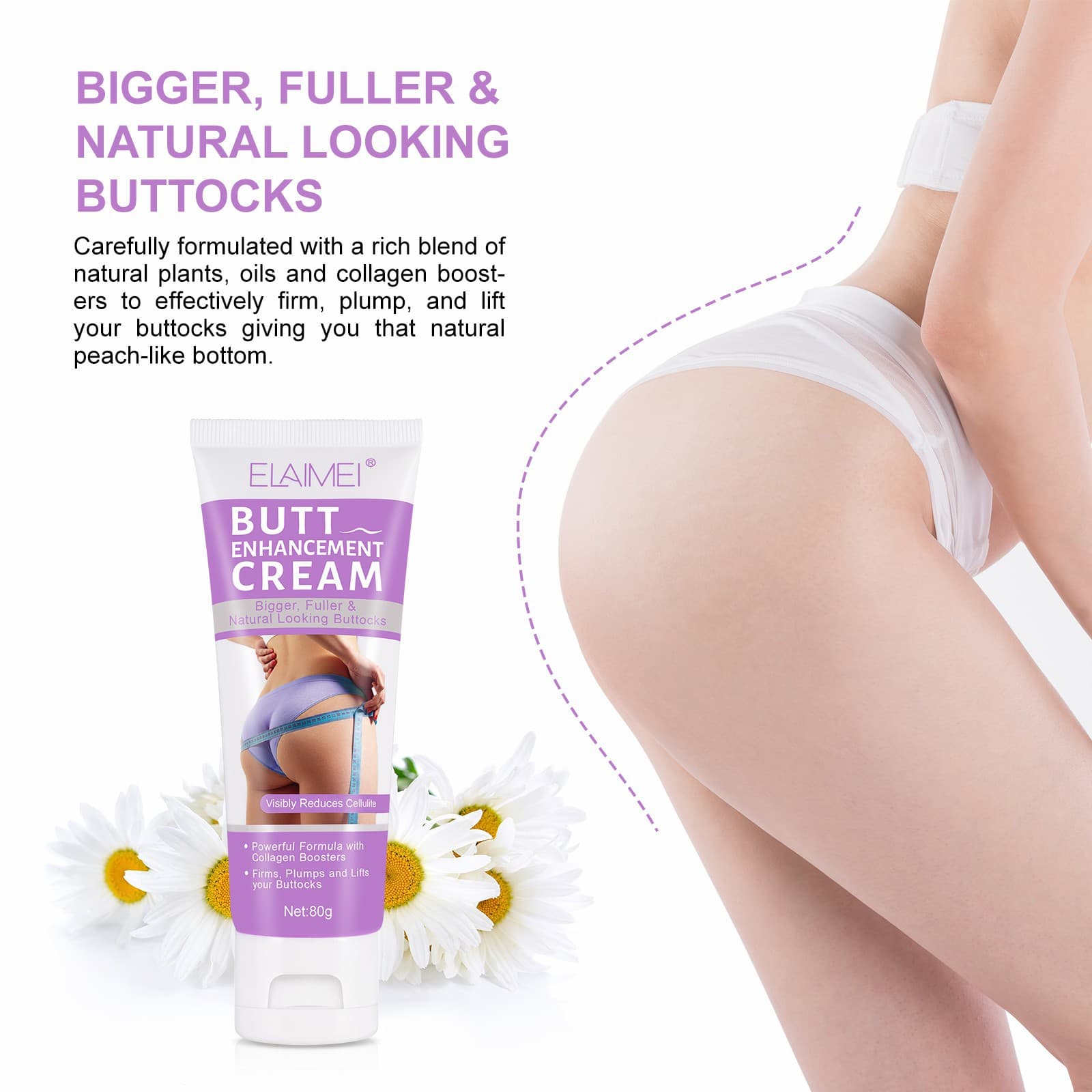 Cross-border ready stock ELAIMEI Hip Cream for lifting, moisturizing, and shaping peach buttocks.