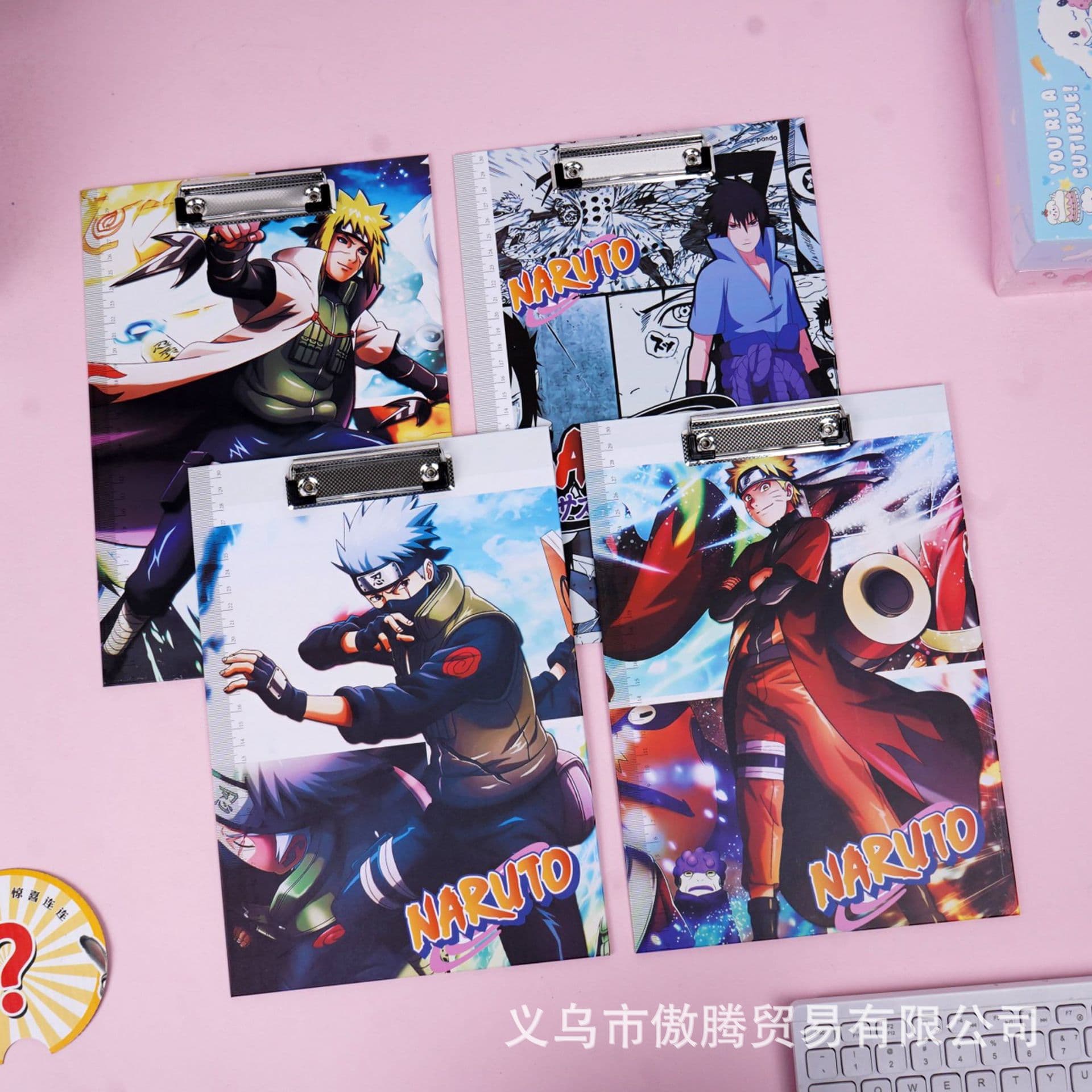 Cartoon anime A4 student board clip Naruto high-looking peripheral multi-functional writing pad creative folder