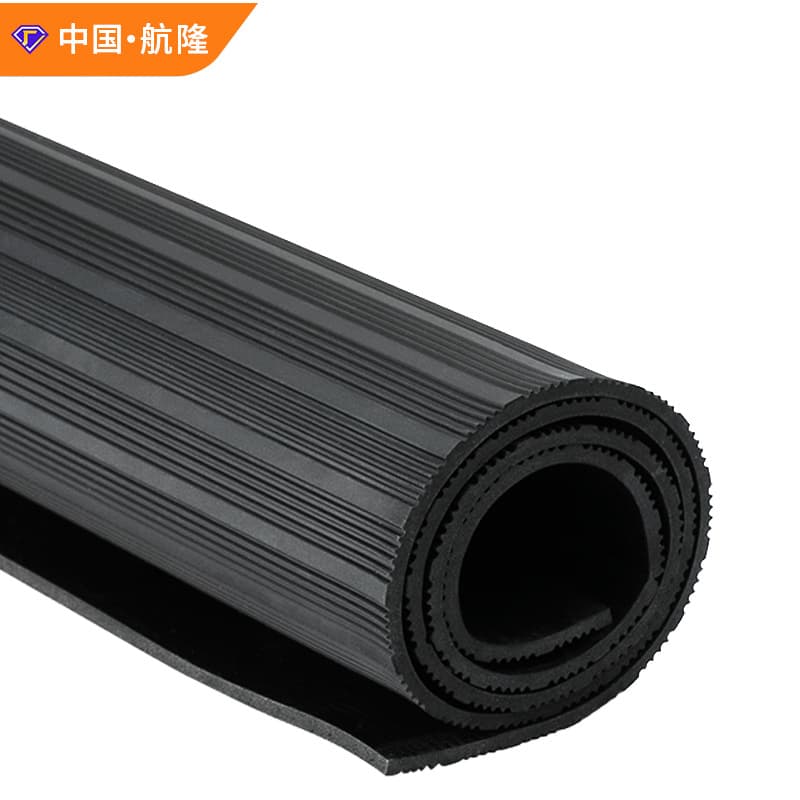 Black striped distribution room high-voltage insulation rubber mat, 10kv insulation pad, 5mm rubber sheet