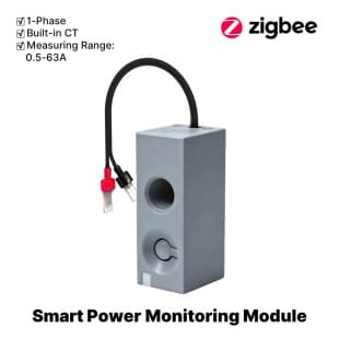 Tuya Zigbee Single Phase 1P 63A Current Transformer APP Remote Monitoring Energy Detector 90-250V