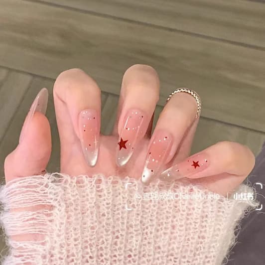 10-piece handmade nail stickers in different sizes, stylish, sweet and cool, flattering, star and cat-eye designs, detachable, ready-made, wholesale.