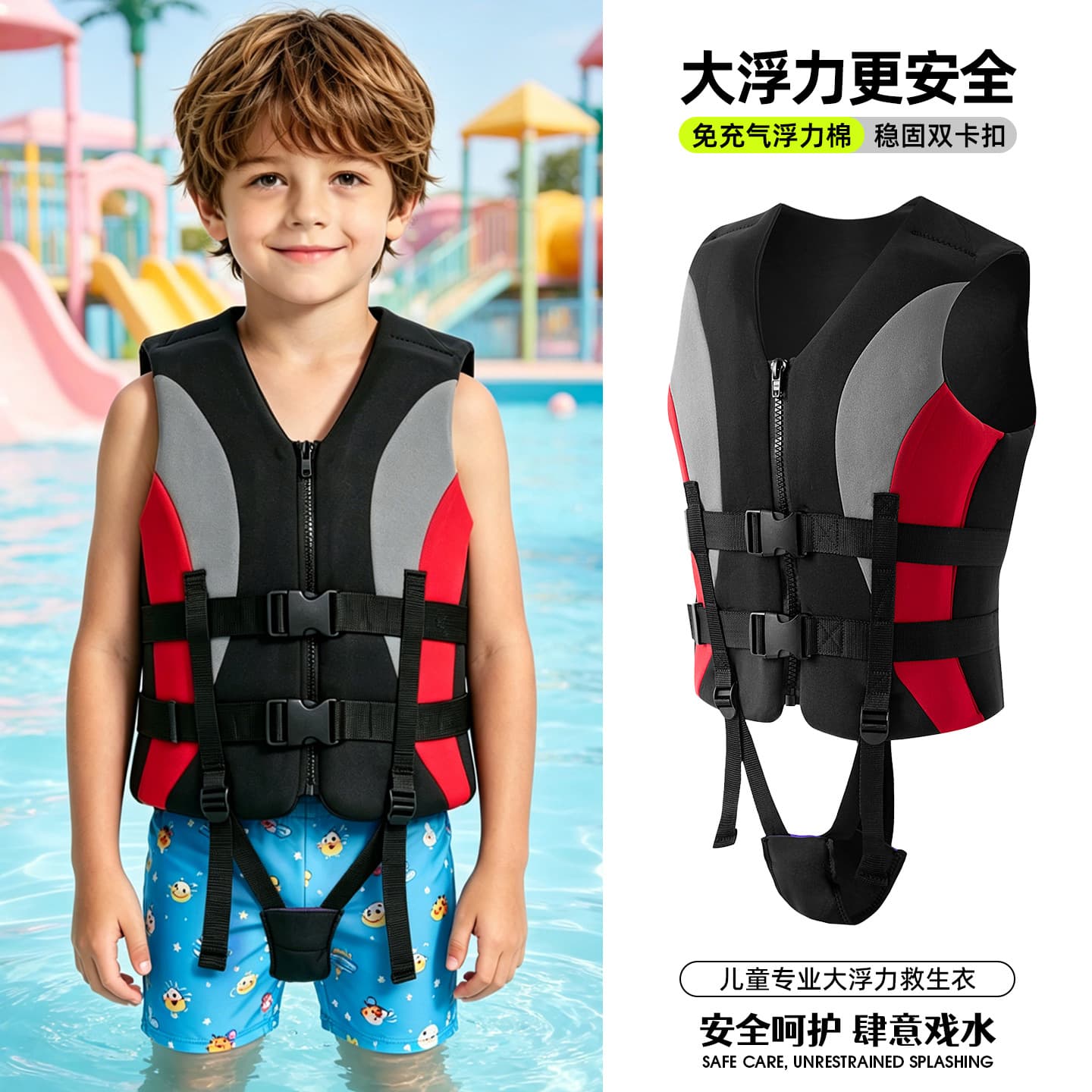 Children's Life Jacket Professional Marine Vest for Fishing, Swimming, Rescue, Flood Control, Surfing, High Buoyancy Life Vest