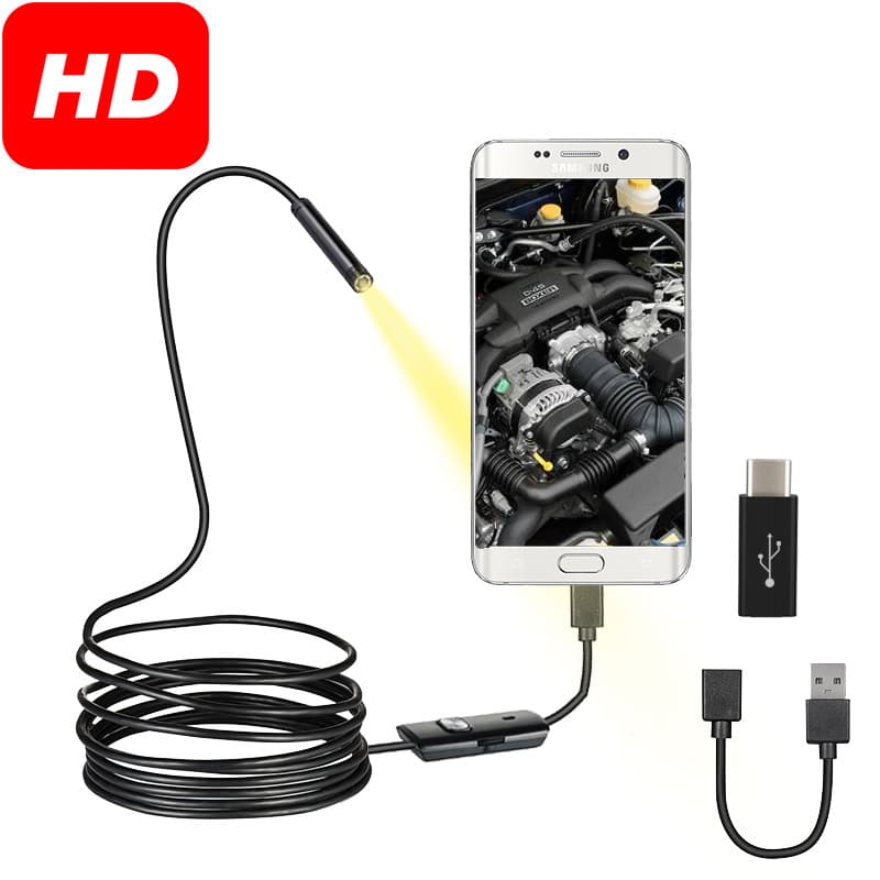 7mm high-definition industrial borescope with Android TYPE-C interface for clear pipeline inspection