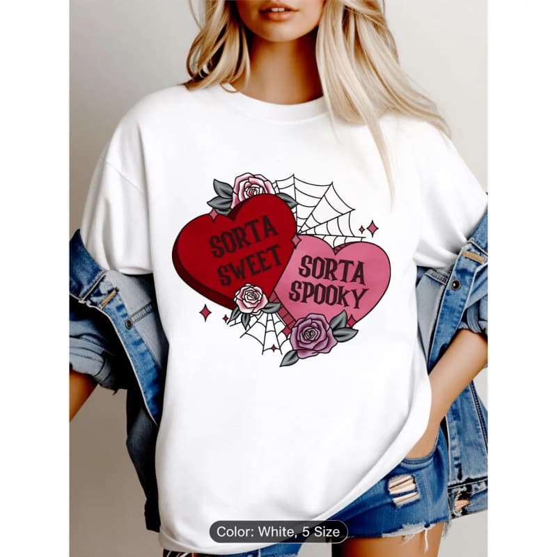 Sorta sweet Sorta spooky shirt, Goth Valentines