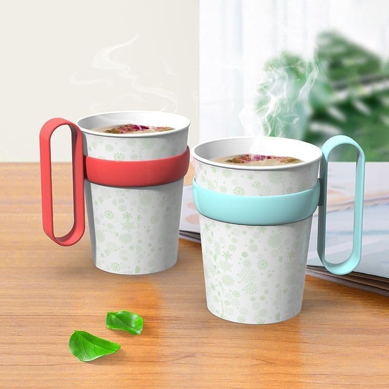 Plastic Cup Holder Disposable Paper Cup Holder Home Office Water Cup Anti-scald Cup Holder Insulated Cup Sleeve Tea Cup Holder