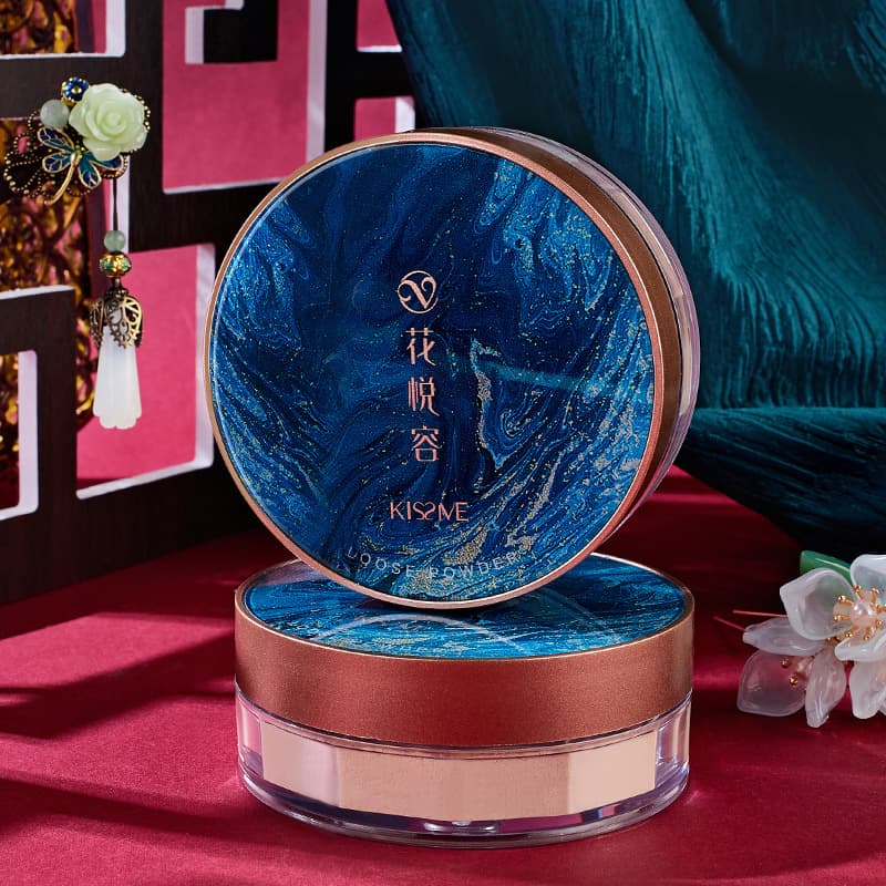Huayuerong Chinese Style Setting Powder Waterproof Sweatproof Long-lasting Oil Control Concealing Natural Non-smudge Loose Powder Domestic Cosmetics