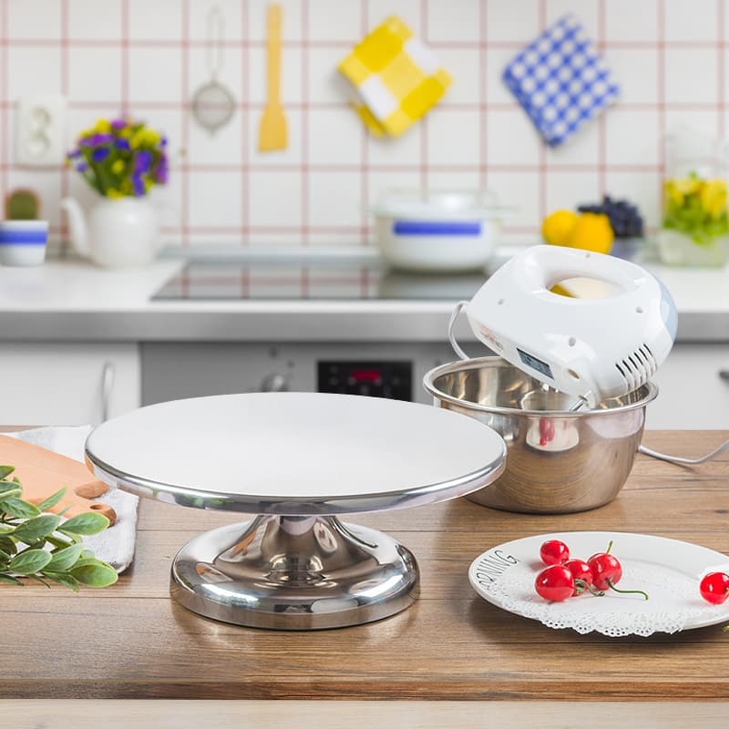Cake turntable decorating turntable professional plastering turntable commercial baking birthday decorating turntable stainless steel turntable