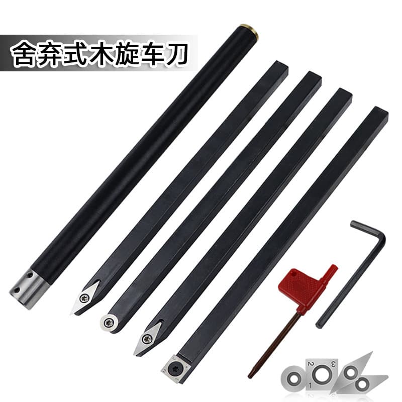 Disposable Wood Turning Lathe Tool Set, Square Shank, Handheld Lathe, Manual Wood Turning Profiling Round Knife, Square Knife, Pointed Knife