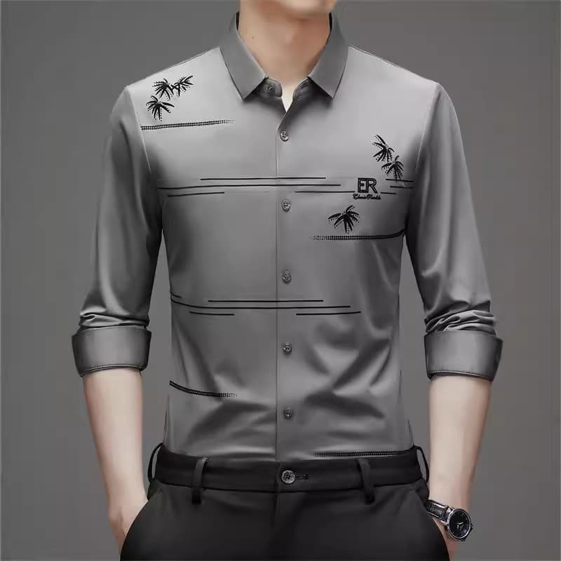 Senliang Same Style Autumn Men's Long-Sleeve Shirt Business Seamless Shirt Anti-Wrinkle Non-Iron High Stretch One-Piece Drop Shipping