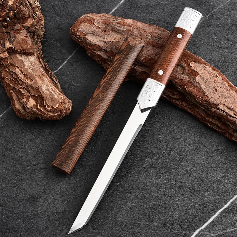 Factory Stock Stainless Steel Outdoor Small Straight Knife Pen Knife Portable Knife with Sheath Multi-Function Straight Handle Knife