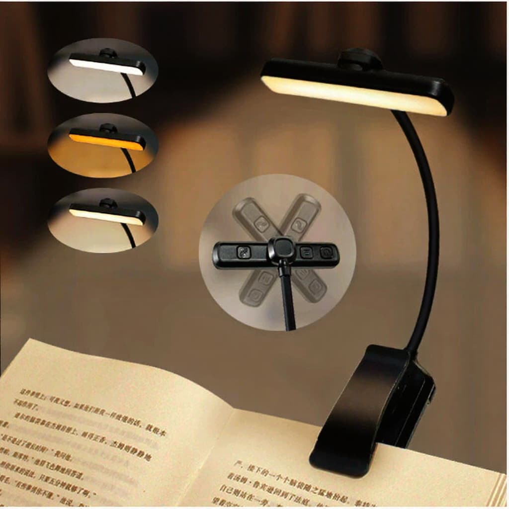 Cross-border learning reading lamp rotating 24LED clip lamp eye protection small table lamp USB charging book clip lamp night light