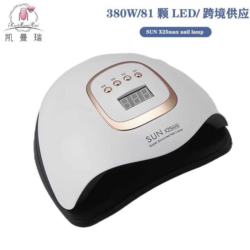 High-Power Nail Art Lamp UV Light Therapy Lamp 81 LED Beads No-Hand-Contact Gel Polish Curing Lamp Double Light Source