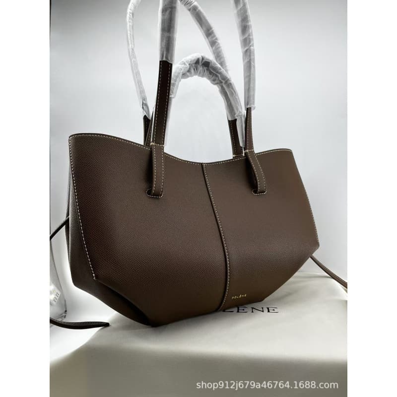 25 New Niche Polen Tote Bag High Quality Pleated Bag Fashion Handbag Lychee Pattern Vintage Wing Bag
