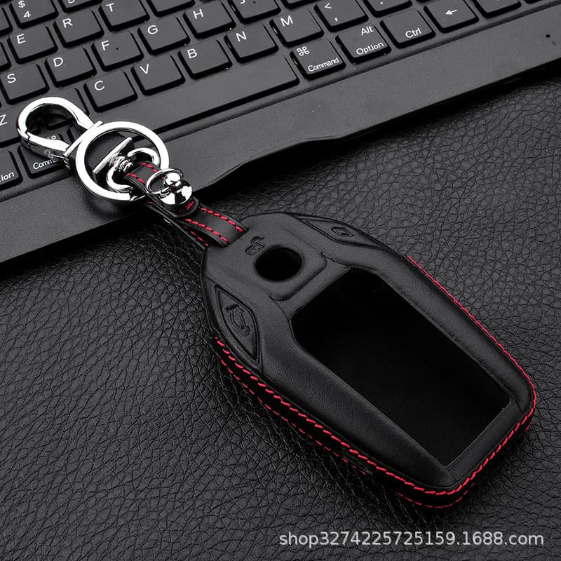 Suitable for 21 models of 7 Series Key Case Leather Case 730li740li750lii8 LCD Screen Case Key Case Keychain