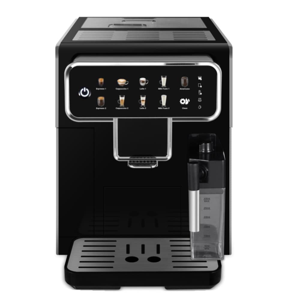 Home Automatic Smart Touchscreen Grinder Integrated Steam Milk Frother Latte Art Coffee Machine with Milk Tank