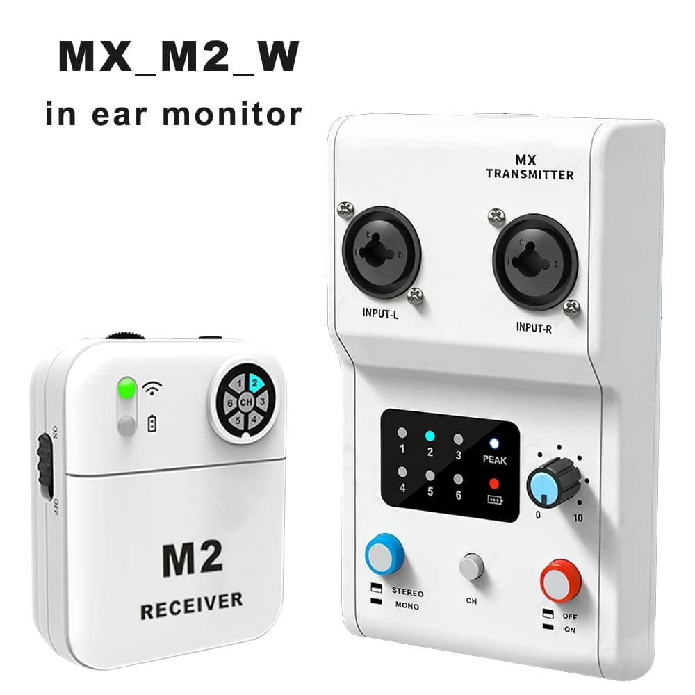 Wireless Monitoring System Live Wireless In-Ear Monitor Headphones for Singers and Bands, Stage Ear Monitor Receiver and Transmitter