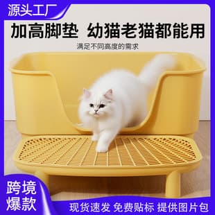 Cross-Border Hot Selling Cat Litter Mat Anti-Splash Anti-Tracking Sand Control Platform Heightened Double-Layer Sand Control Mat Factory Wholesale