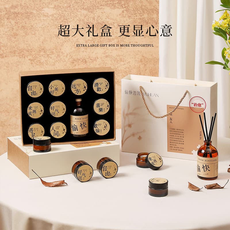 Scented Candle Gift Box Birthday Gift for Women, Men, Friends, Premium Niche Fragrance Candle Set Decoration