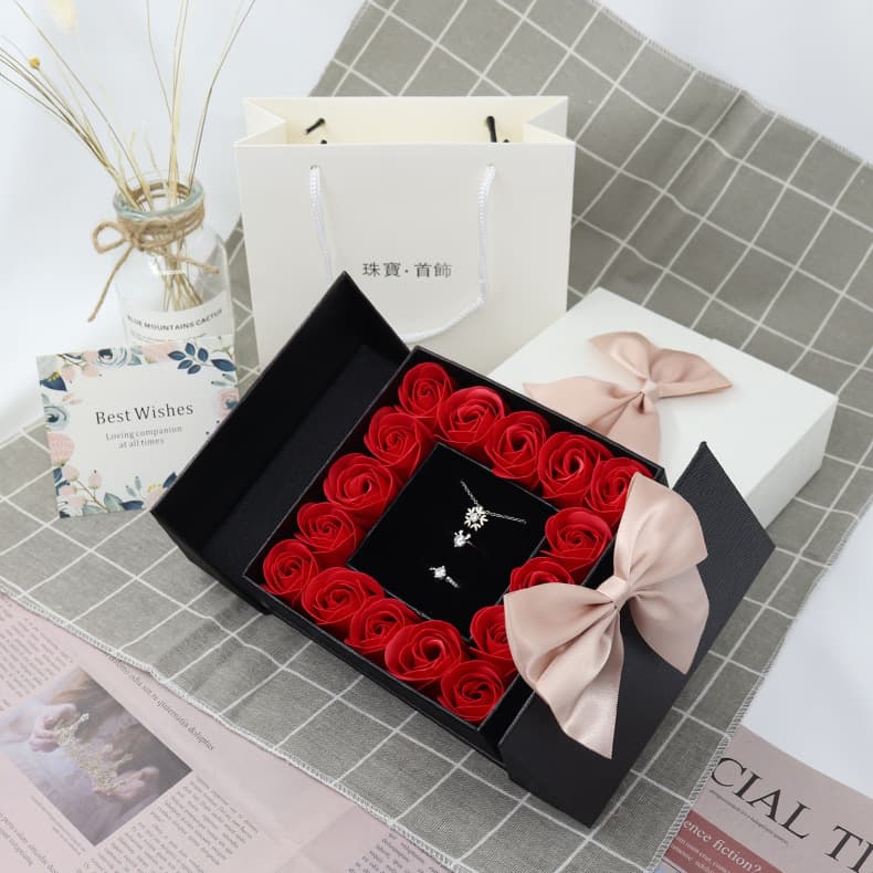 Book-shaped gift box empty box cosmetic gift box custom double door jewelry box packaging gift custom gift box