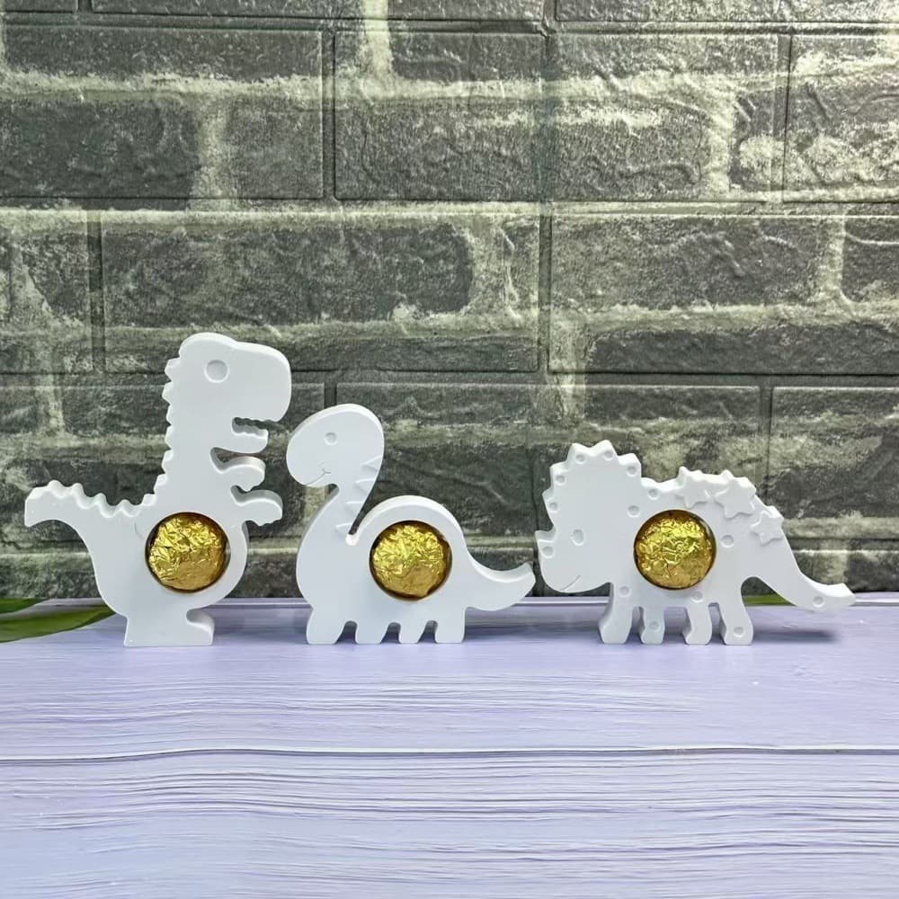 S2116+S2117+S2118 Dinosaur Combination Figurine Decorative Cement Plaster Mold DIY Silicone Mold