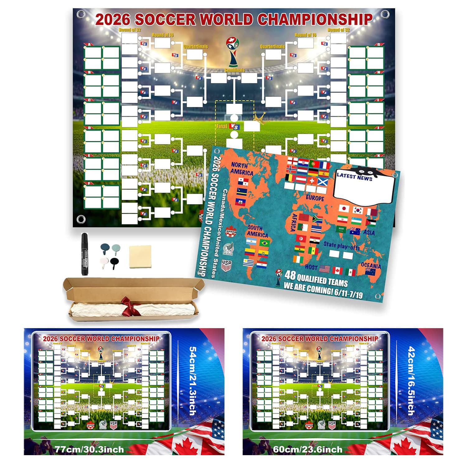 Amazon Best Seller 2026 World Cup Football Poster Soccer Fan Atmosphere Prop