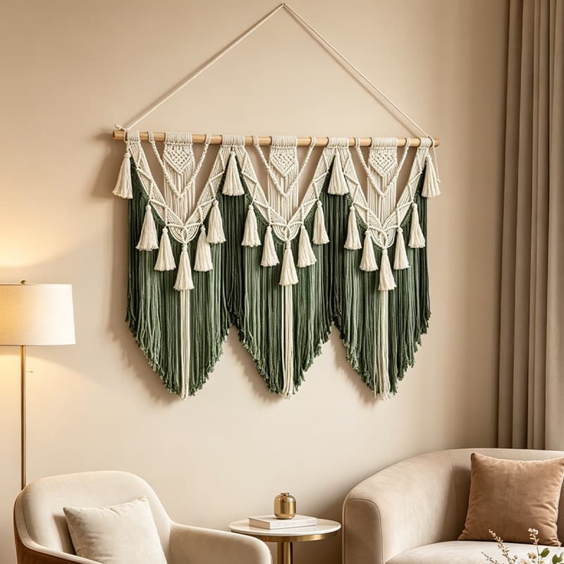 New Cross-Border Home Wall Hanging Tapestry Handwoven Wall Hanging Colorful Tassel Decoration for Home and Guesthouse