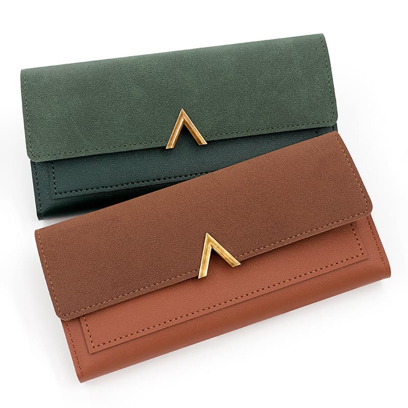 New Korean-style Women's Wallet Fashionable Simple PU Long Wallet Purse Card Holder Clutch Bag