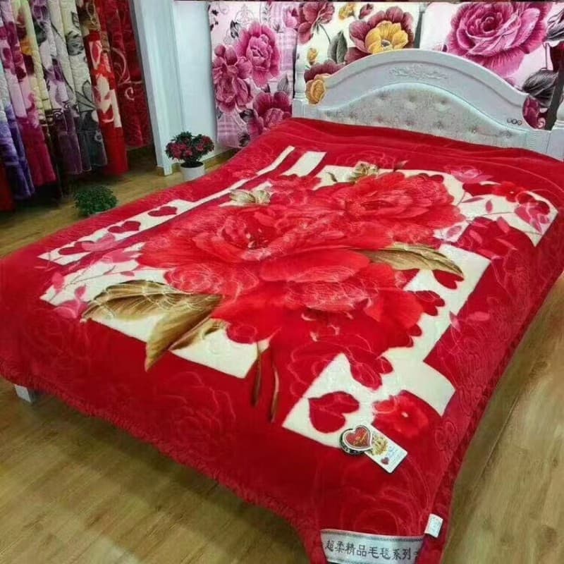 Thick Double-Layer Winter Raschel Blanket, Ultra-Soft Embossed Stock Blanket, Direct from Manufacturer Wholesale