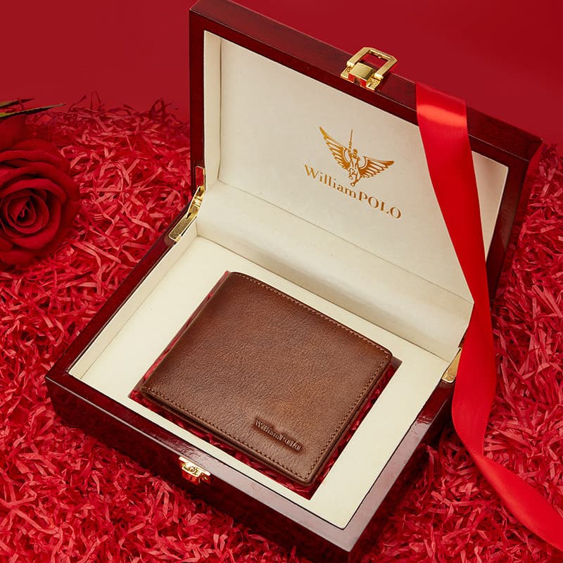 Yinghuang Paul Wallet Men's Genuine Leather Short Wallet Large Capacity Money Clip Anti-skimming Multi-card Slot Card Holder