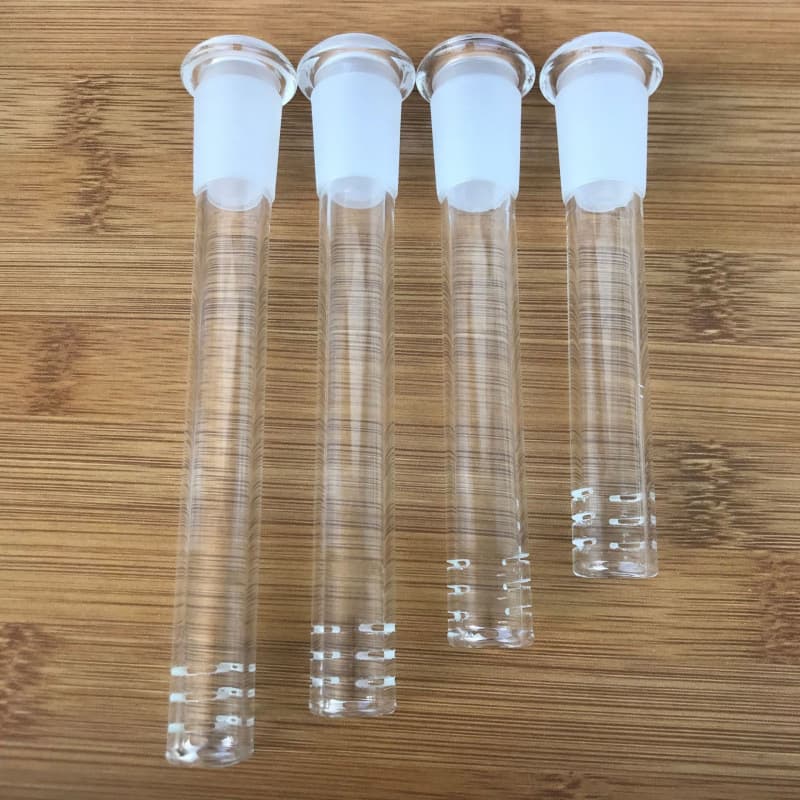 Cross-border glass hookah water pipe accessories, inner 14 outer 18 inner and outer ground joint insert tube accessories, transparent glass stem