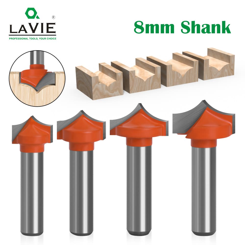 8mm Handle Woodworking Sharp Tip Carving Knife Edge Trimmer Line Tool CNC Carving Machine Door Panel Woodworking Milling Tool