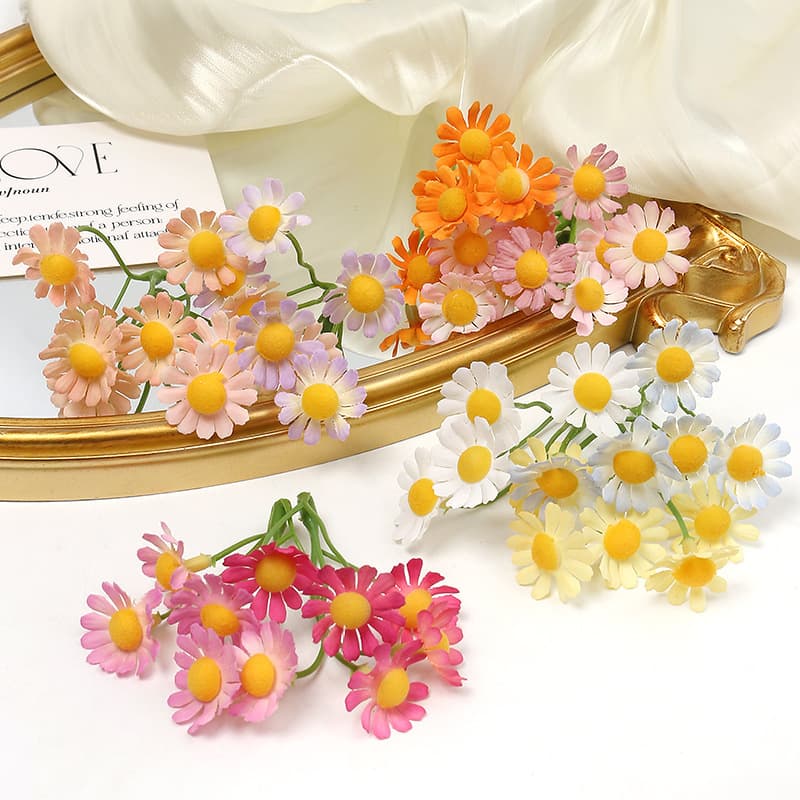 Artificial flower daisy bunch hydrangea decoration artificial flower artificial flower high-end realistic scene layout flower wall arch