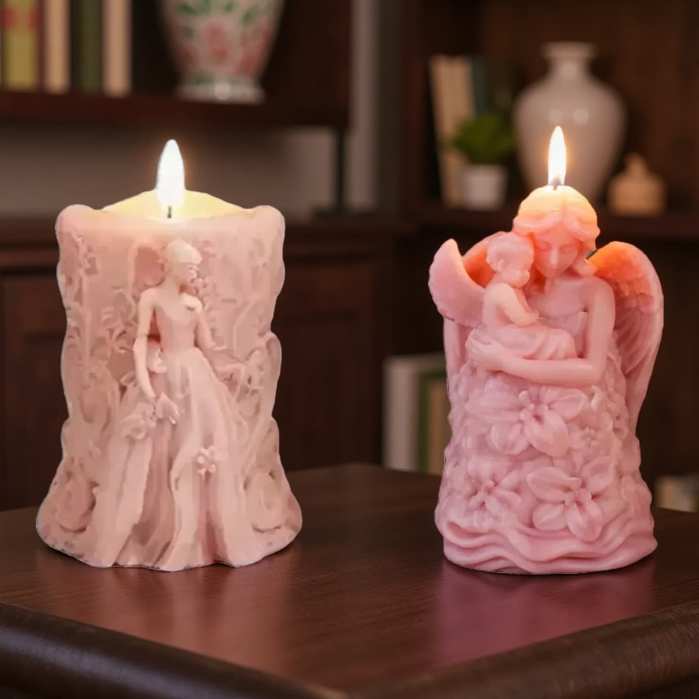 Angel and Mother Silicone Mold DIY Creative Angel-Shaped Aromatherapy Candle Mold Resin Mold