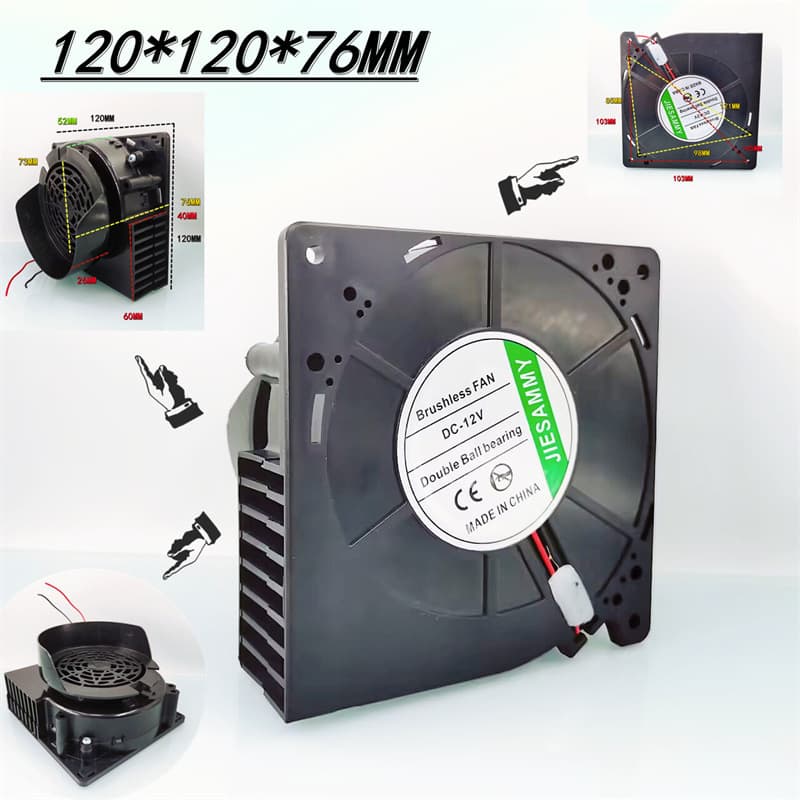 Factory New Original 12040 Turbo Blower Centrifugal Exhaust Air Extraction 12V High Airflow 12CM Air Model Cooling