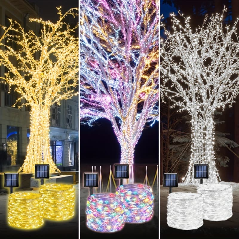 2026 Autumn/Winter Cross-border Foreign Trade New 2 Sets of Outdoor Solar String Lights