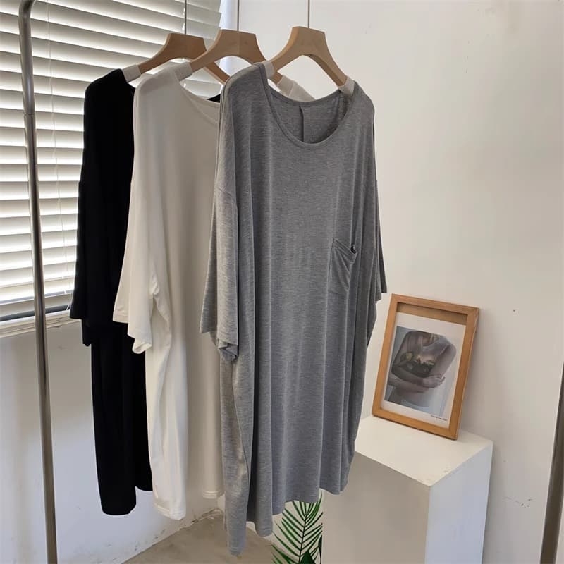 Oversize Pure Desire Flowing Short Sleeve T-Shirt for Women, Loose Spring/Summer Home Dance Wear Yoga Wear Soft