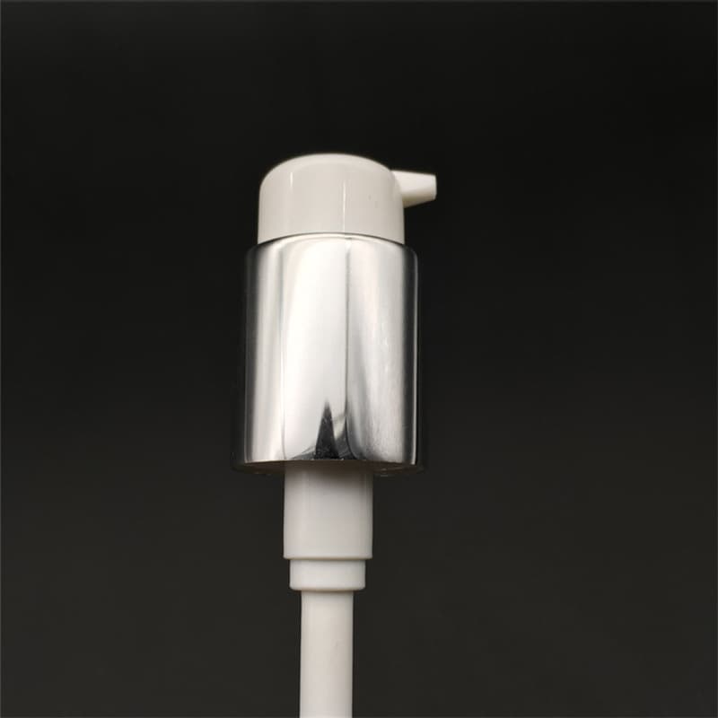 Factory Wholesale Liquid Foundation Pump Head 24 Left and Right Switch Pump Lotion Pump Cosmetic Pump Head Sub-silver Electroplating Electrochemical Aluminum
